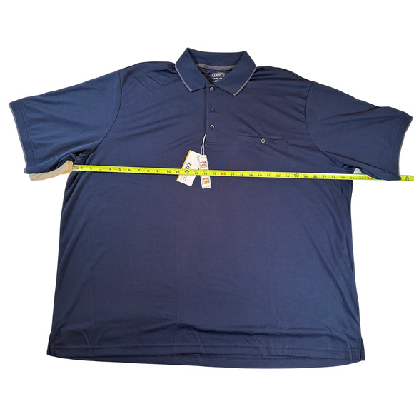 Men's Pique Polo w/ Pocket - 5XL, Navy - Picture 1 of 3